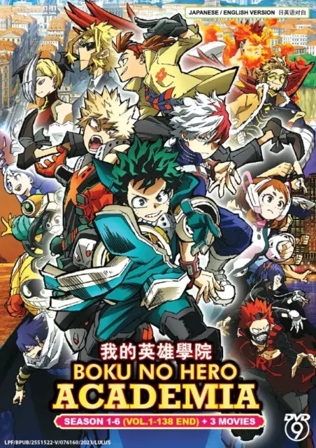 DVD My Hero Academia Season 1-6 Vol.1-138 END+3 Movies ENGLISH DUB All Region