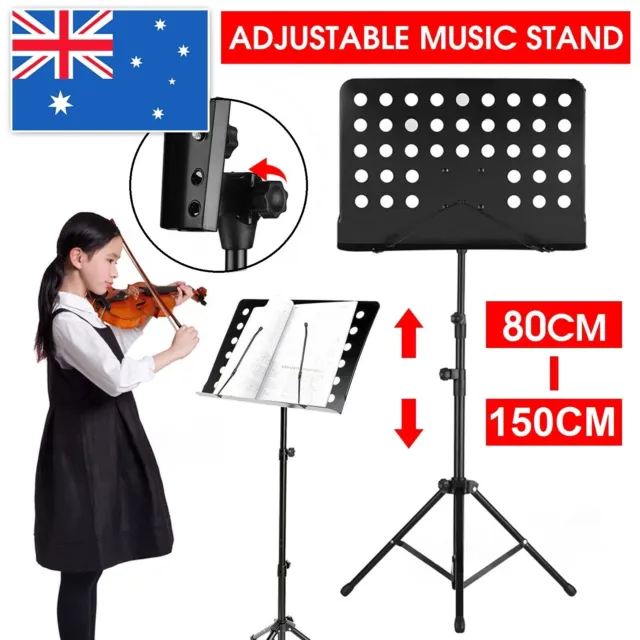 Heavy Duty Adjustable Metal Music Stand Folding Stand Stage Music Sheet Stand