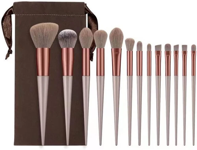 Set Di Pennelli per Trucco Da 13 Pezzi, Set Pennelli Make up Professionale
