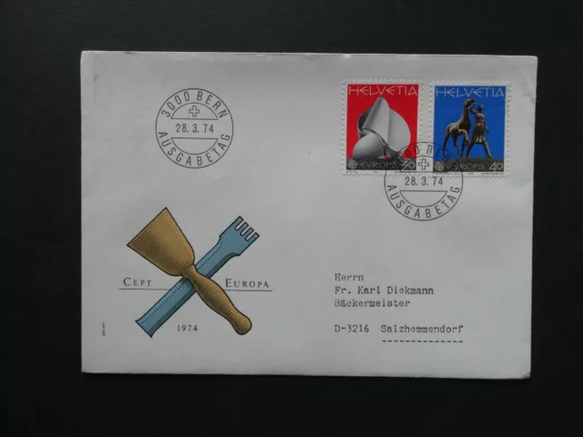 Schweiz FDC CEPT / Europa  Bern 28.3.1974