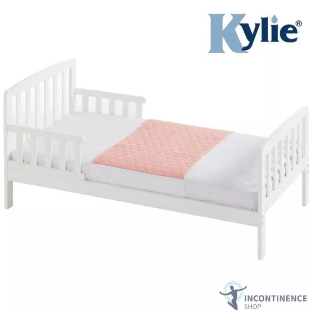 Kylie Washable Incontinence Bed Pad - Pink - Junior (74 x 50cm) - 1 Litre