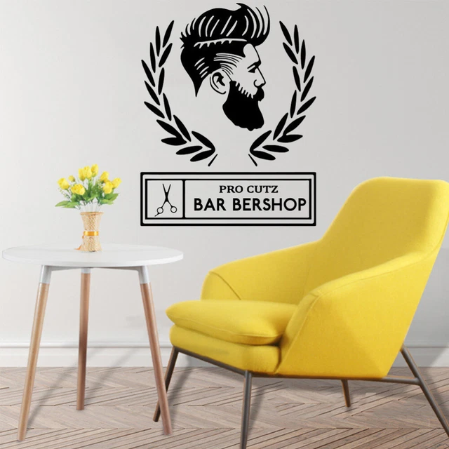 Adesivo da parete negozio barbiere uomo salone vinile uomo parrucchiere adesivo da parete finestra