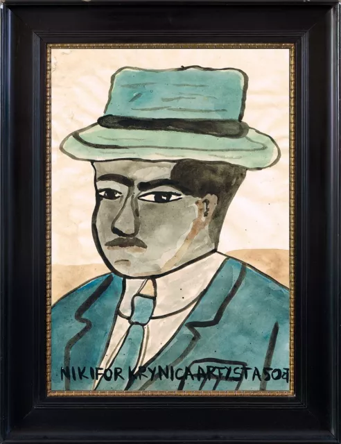 Nikifor Krynicki - Epifaniusz Drowniak - HANDMADE OLD ART !!! POLISH !!!