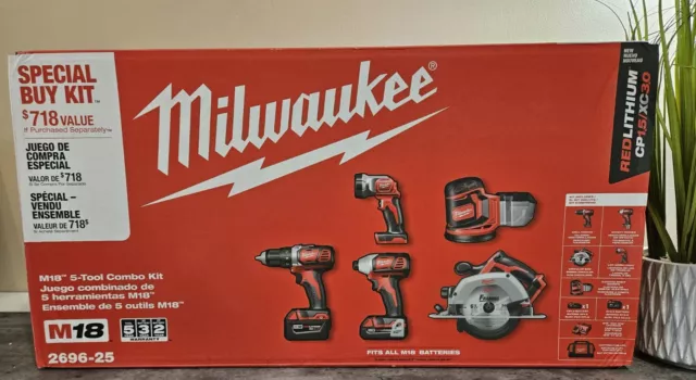 3697-25 / Milwaukee Kit combiné de 5 outils M18 FUEL™