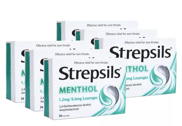 Strepsils Menthol Lozenge 36 Lozenges - Pack of 6