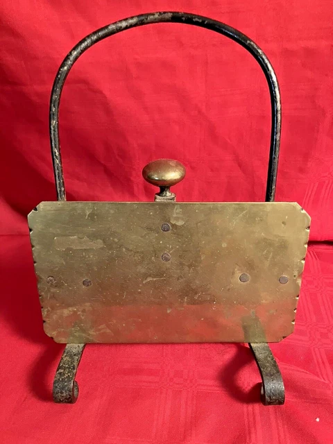 Antique 19th Century Fireplace Trivet, Kettle Warming Stand, Hand Hammerrd Brass