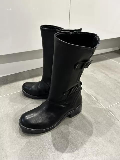 Red calf on sale length boots