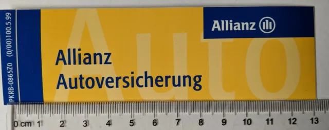 Aufkleber Sticker Allianz Versicherung Auto Autoversicherung Gelb