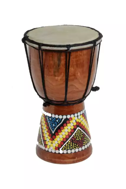 20cm Kinder Djembe Trommel Bongo Drum Deko Bunt Bemalt Bali Style Handmade Neu