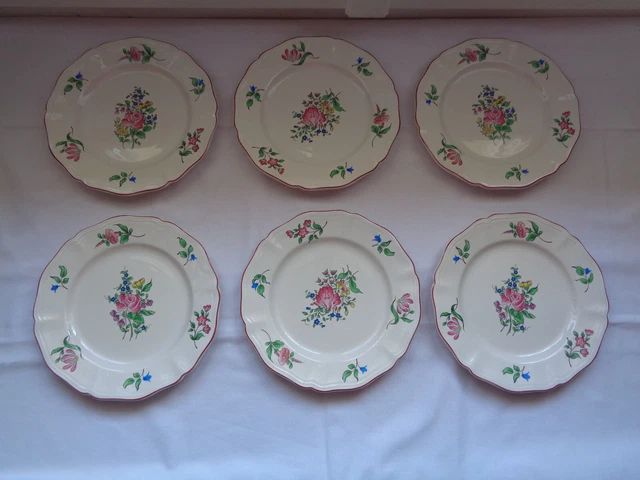 Lot D'Assiettes à Dessert Vintage Kléber – Semi-Porcelaine, État Général Correct