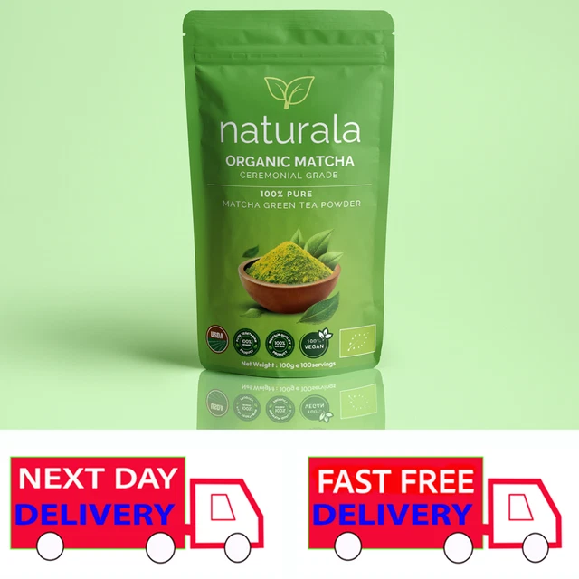 ORGANIC MATCHA GREEN Tea Powder - 100g - Ceremonial Grade - 100% Pure ...