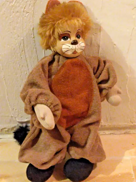 Vintage Gilde Handwerk Geschmackvolle Geschenkideen Doll Lion Clown Brown