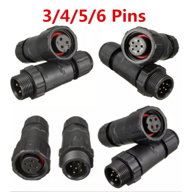 IP68 3/4/5/6 Pins Assembled Waterproof Electrical Cable Connector Plug Socket BU