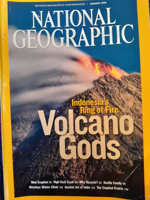 National Geographic  January 2008 Indonesia's Ring of Fire Volcano Gods, Mud Eru