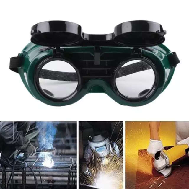 Welding Cutting Welders Goggles Glasses Flip Green Up Lenses