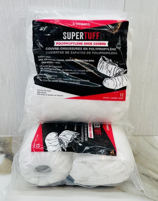 2-Pack SuperTuff Polypropylene Disposable Shoe Covers Medical Lab