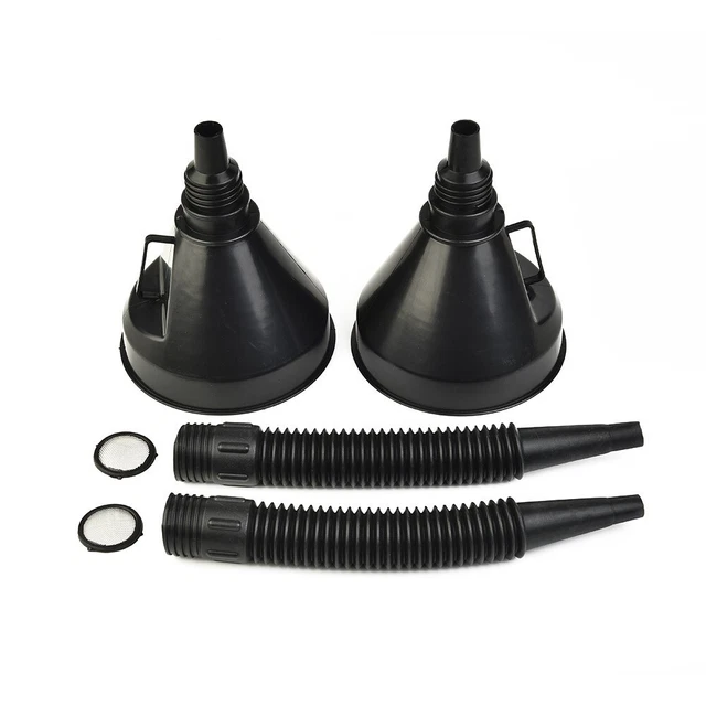 2PCS Entonnoir Long Fin 29cm Orange - Entonnoir Carburant Huile Moteur Essence - Pratique Pour Moto Voiture Agricole