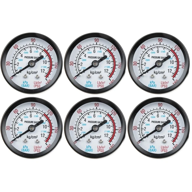 Öldruckmesser Lufttank Manometer Ölgefüllter Wasserdruckmesser White Plastik