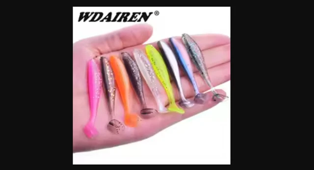 Pêche carnassiers ; lot de 6 leurres souples gros modèles (1