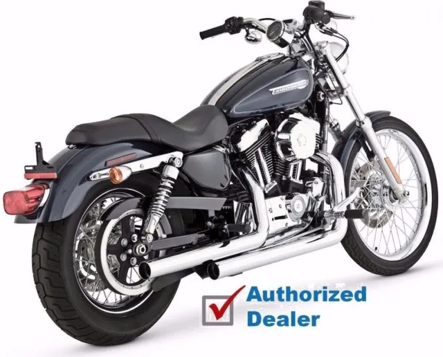 Vance & Hines Chrome Straightshots Exhaust 2004-2013 Harley Sportster 883 1200