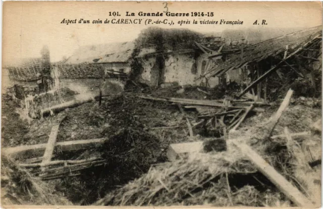 MILITARY CPA Aspect of a Corner of Carency, After the French Victory (317062)