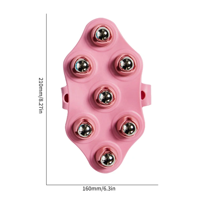 Massage Glove Body Massager with Metal Roller Ball for Neck Foot Full Body Care 12