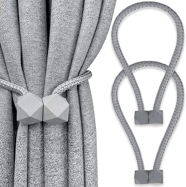 2 Pack Curtain Holdbacks Magnetic Drapery Tiebacks Wall Drape Ties Backs Decorat