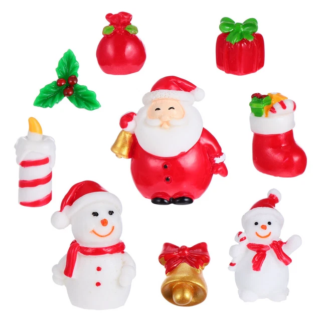 27 Stück Creative Resin Crafts Weihnachten Santa Claus Xmas Micro Landscape