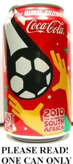 Coca-Cola 2010 FIFA World Cup Soccer South Africa NEW FULL 12oz USA America Coke