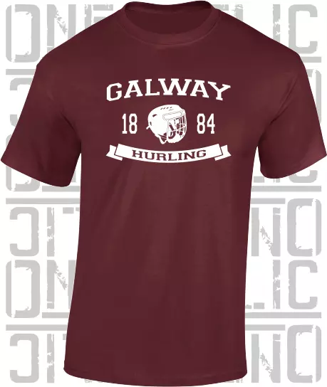 Hurling Helmet Adult T-Shirt - Gaelic Sports - GAA - Irish - ALL COUNTIES