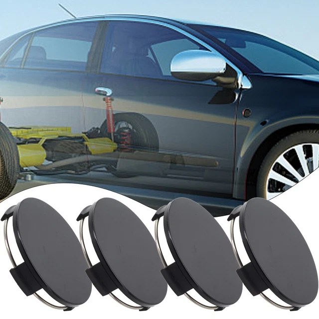 Set of 4 Black Car Wheel Centre Hub Cover Center ABS Rims Cap Universal Fitment