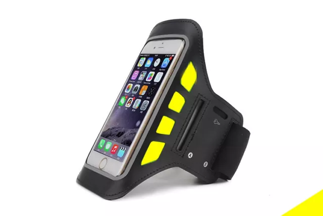 Good  Quality Waterproof Running LED Flashing 6 inch Arm Band Wrist Strap Yellow