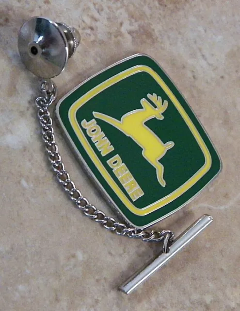 John Deere Tie Tack Pin and Chain Clasp or Lapel Pin 3