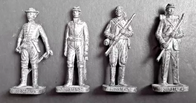 kinder metal soldats sudistes sudista 1 - 2 -3 - 4 - serie complète