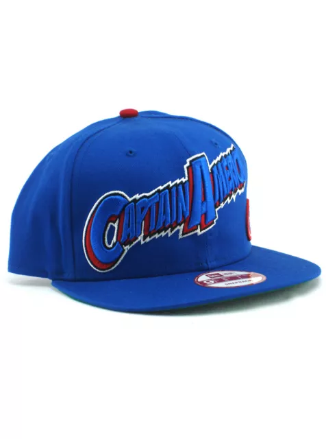 New Era Captain America 9fifty Snapback Hat Adjustable Marvel Heroes Blue NWT
