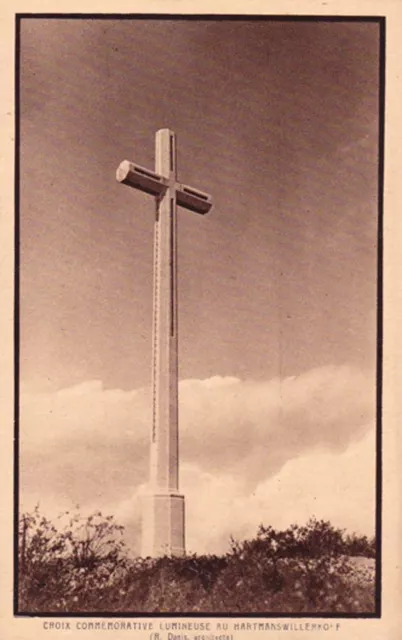 CPA GUERRE 14-18 WW1 ALSACE cross at Hartmanswillerkoff architect danis