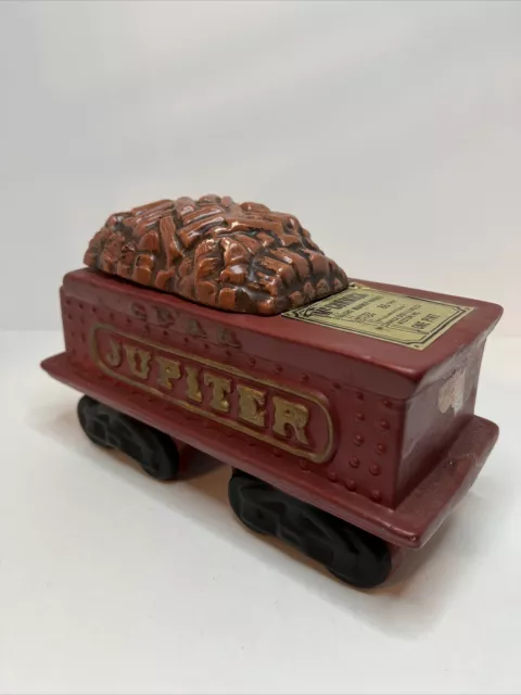 Vintage McCormick Red Jupiter Train Coal Car Decanter Bottle