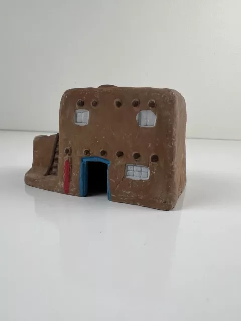 Vintage Clay Adobe Casa House Incense Burner Handmade Ceramic Southwestern Decor