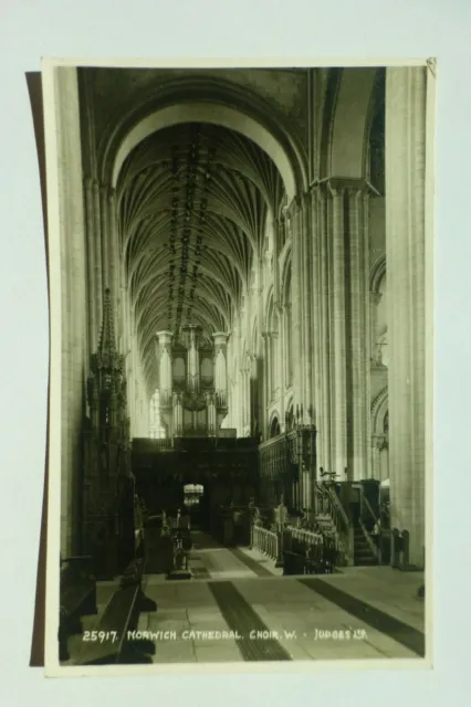 A150 NORWICH CATHEDRAL Choir West Real Photo Postcard