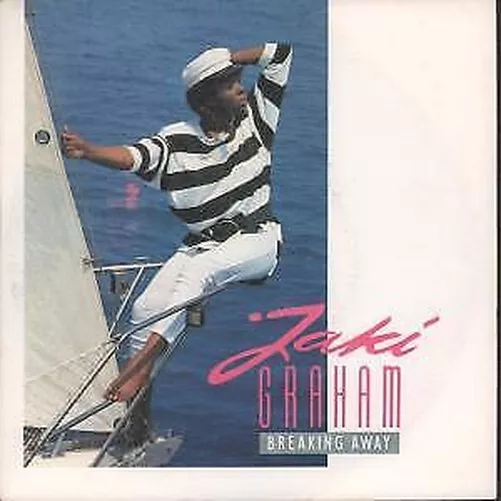 Jaki Graham Breaking Away 7" vinyl UK Emi 1986 B/w love me tonight pic sleeve