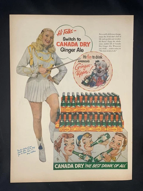 Magazine Ad* - 1952 - Canada Dry Ginger Ale - Mary Hartline