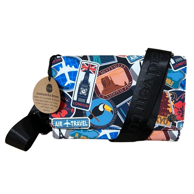 Samantha Brown Organizer Crossbody Purse Bag Wallet Clutch Travel Multi NWT