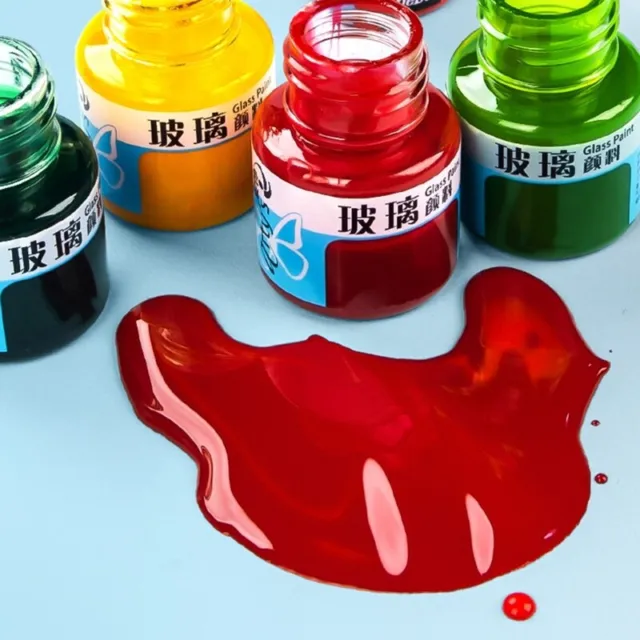 GLASS PAINT,STAINED GLASS Paint,Glass-Color Paint for Wine Bottle