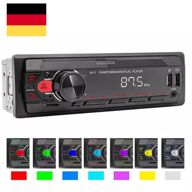 AUTORADIO AVEC télécommande USB-AUX BLUETOOTH MAINS MAINS LIBRES SD/MP3 1DIN