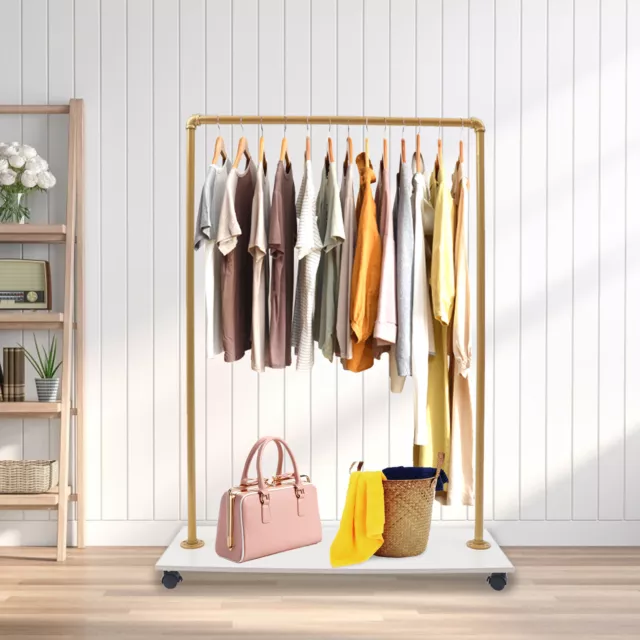 Garment Display Stand Rolling Wheels Retail Boutique Clothing Display Rack