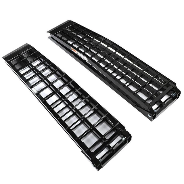 Pair Arched ATV Loading Ramps 9ft UTV Truck Aluminum 1,200 lb. Capacity