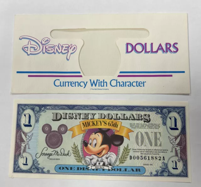 1993 Disney Dollar $1 Mickey New Excellent Condition