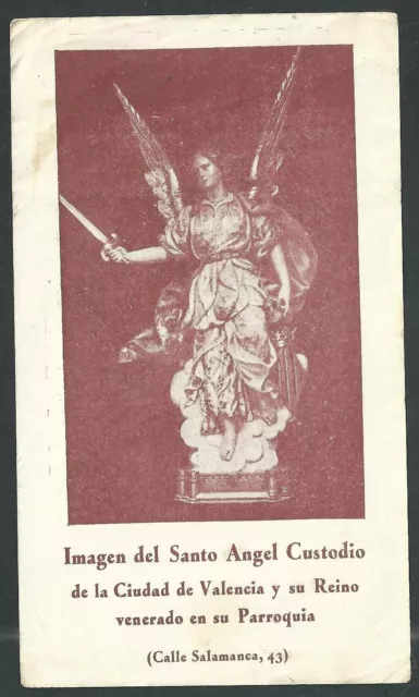 santino antico del Angel Custodio image pieuse holy card estampa