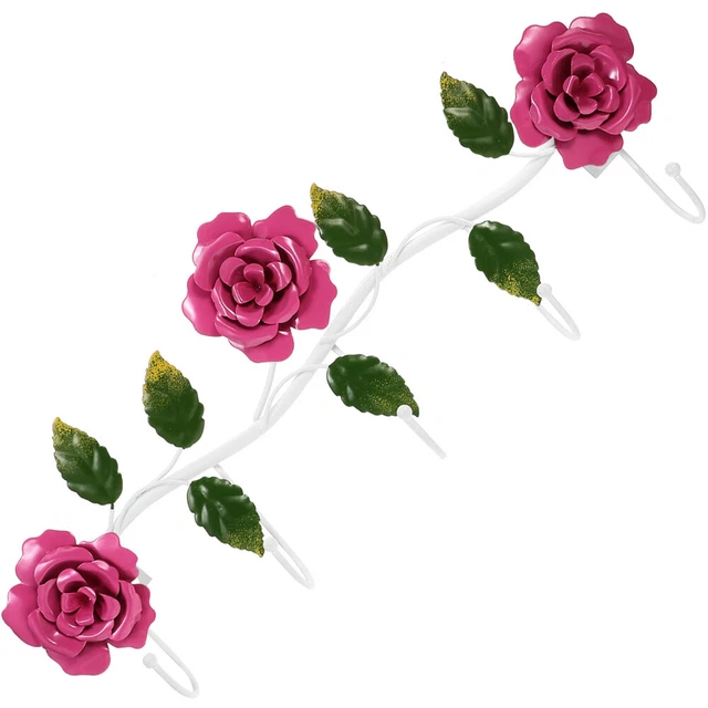 Ganchos de almacenamiento de pared con forma de flor para el hogar oficina oficina estante abrigo de pared colgante