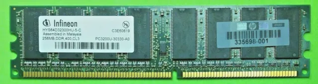 Infineon HYS64D32300HU-5-C 335698-001 256MB DDR-400 (PC-3200) PC-3200U RAM
